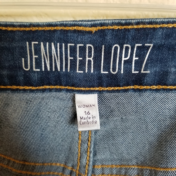 Plus Size JLO Destructed Skinny Ankle Denim Jeans - Picture 6 of 7
